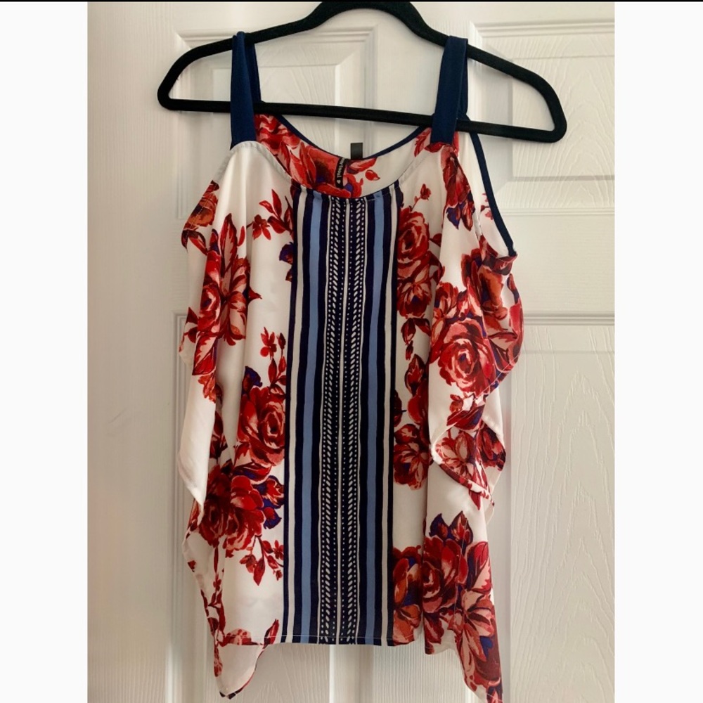 Boxy Flower Mixed Print Tank